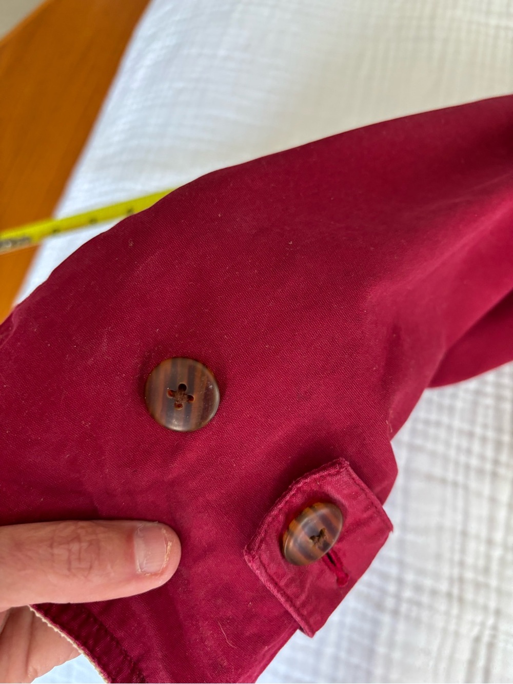 J. Crew Red Cotton Barn Jacket with Tan Corduroy Collar - Picture 10 of 16